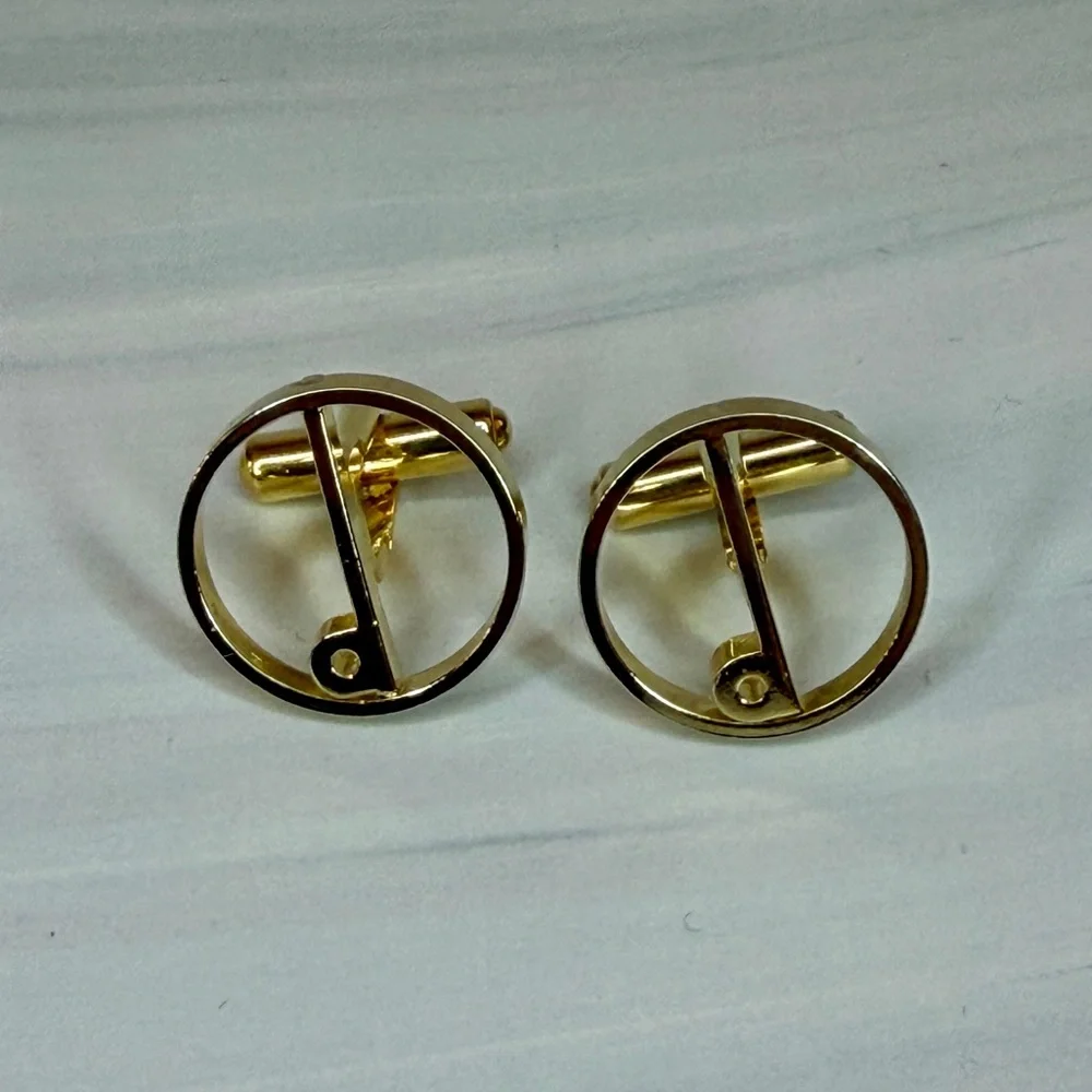 Alfred Dunhill Men’s Gold-Tone Cufflinks | Excellent Condition | Authentic